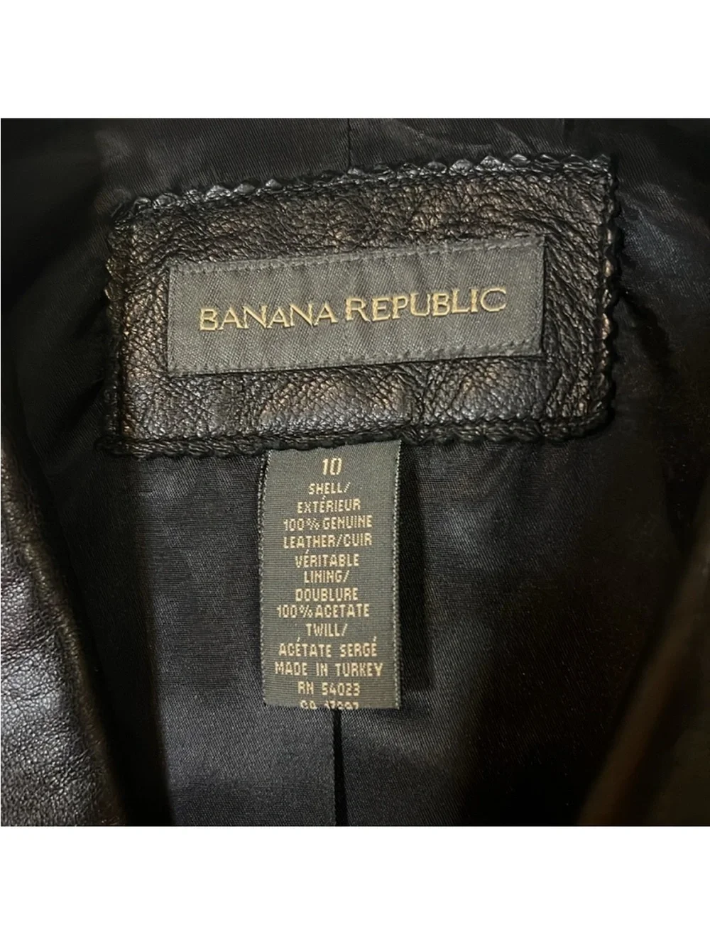Banana Republic women's leather belted blazer jacket